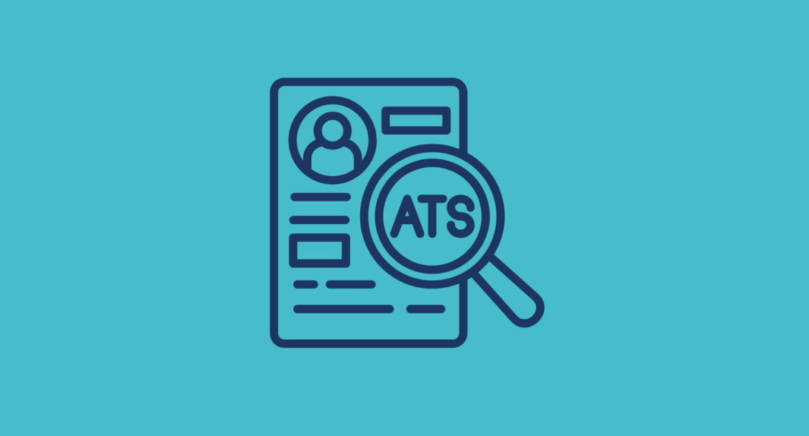 ATS CV icon on blue background