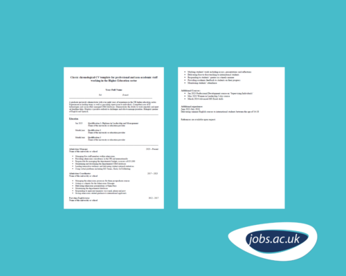 Chronological CV Template