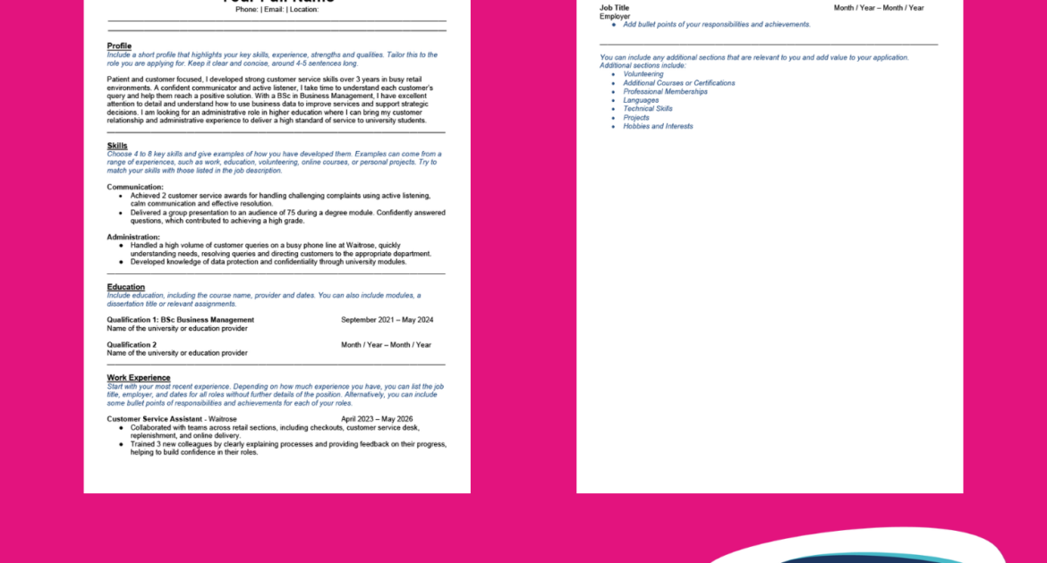 Skills CV Template