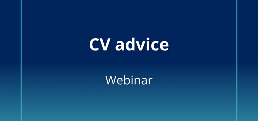 CV advice webinar