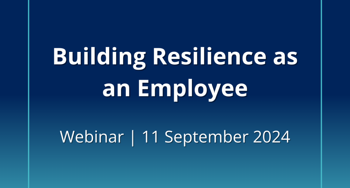 Building resilience as an employee