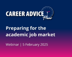 Preparing for the academic job market