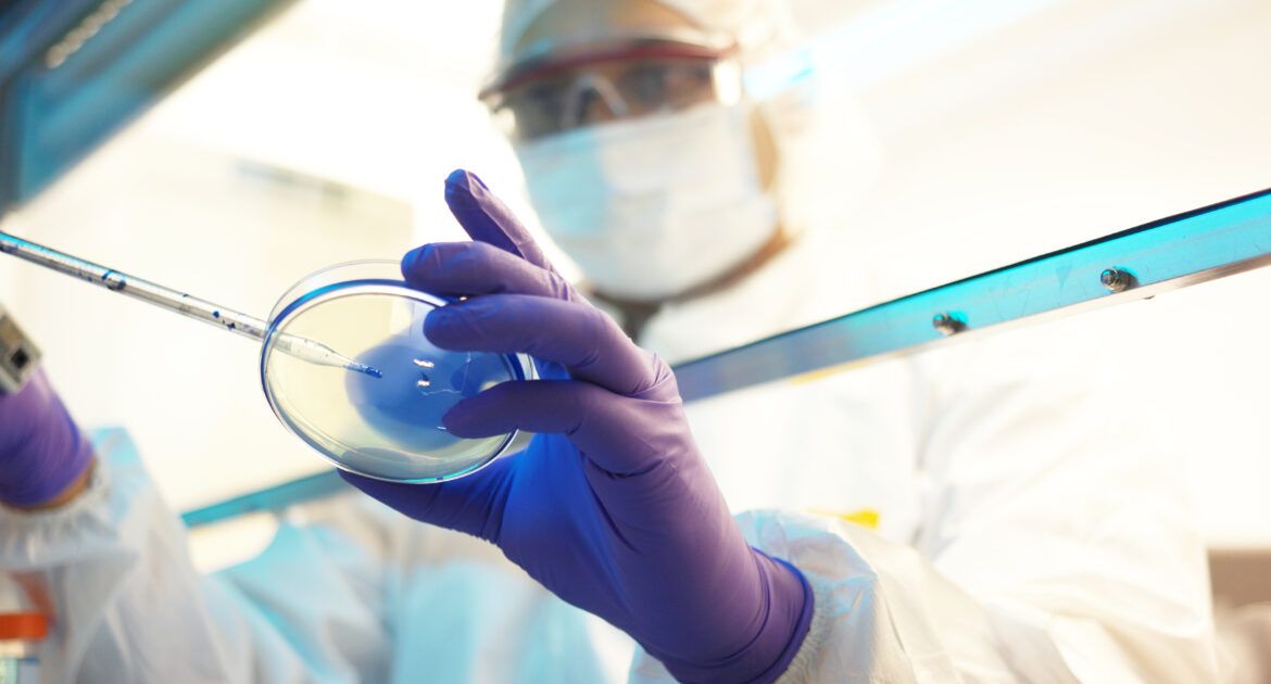 scientist in a clean room