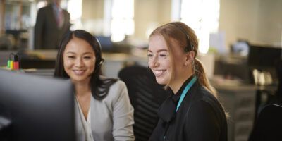 graduate trainee with trainer