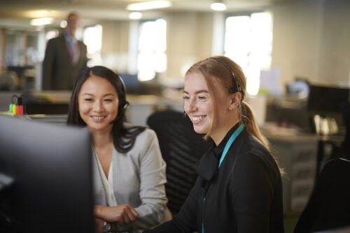 graduate trainee with trainer