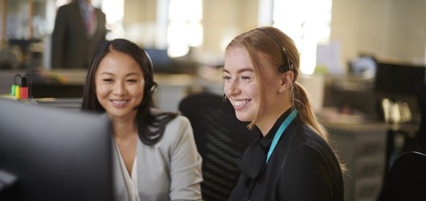 graduate trainee with trainer