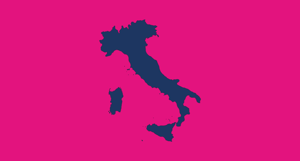 Working in Italy - Map icon of Italy