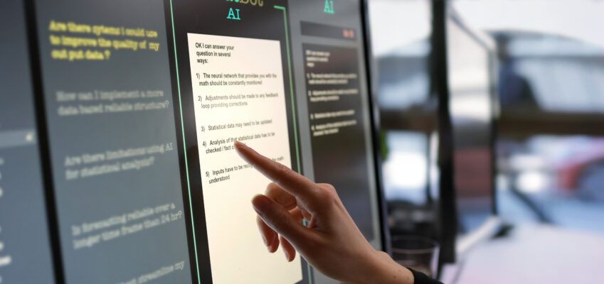 Artificial intelligence touch screen using chatgpt