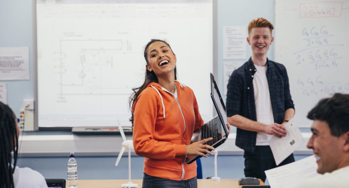 college students Participating in Engineering Class