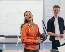 college students Participating in Engineering Class