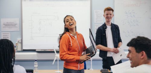 college students Participating in Engineering Class