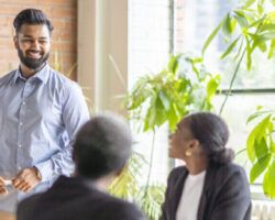 Gentleman Leading a Business Meeting