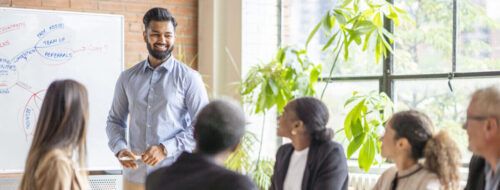 Gentleman Leading a Business Meeting