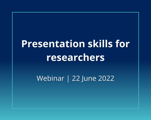 presentation skills for researchers